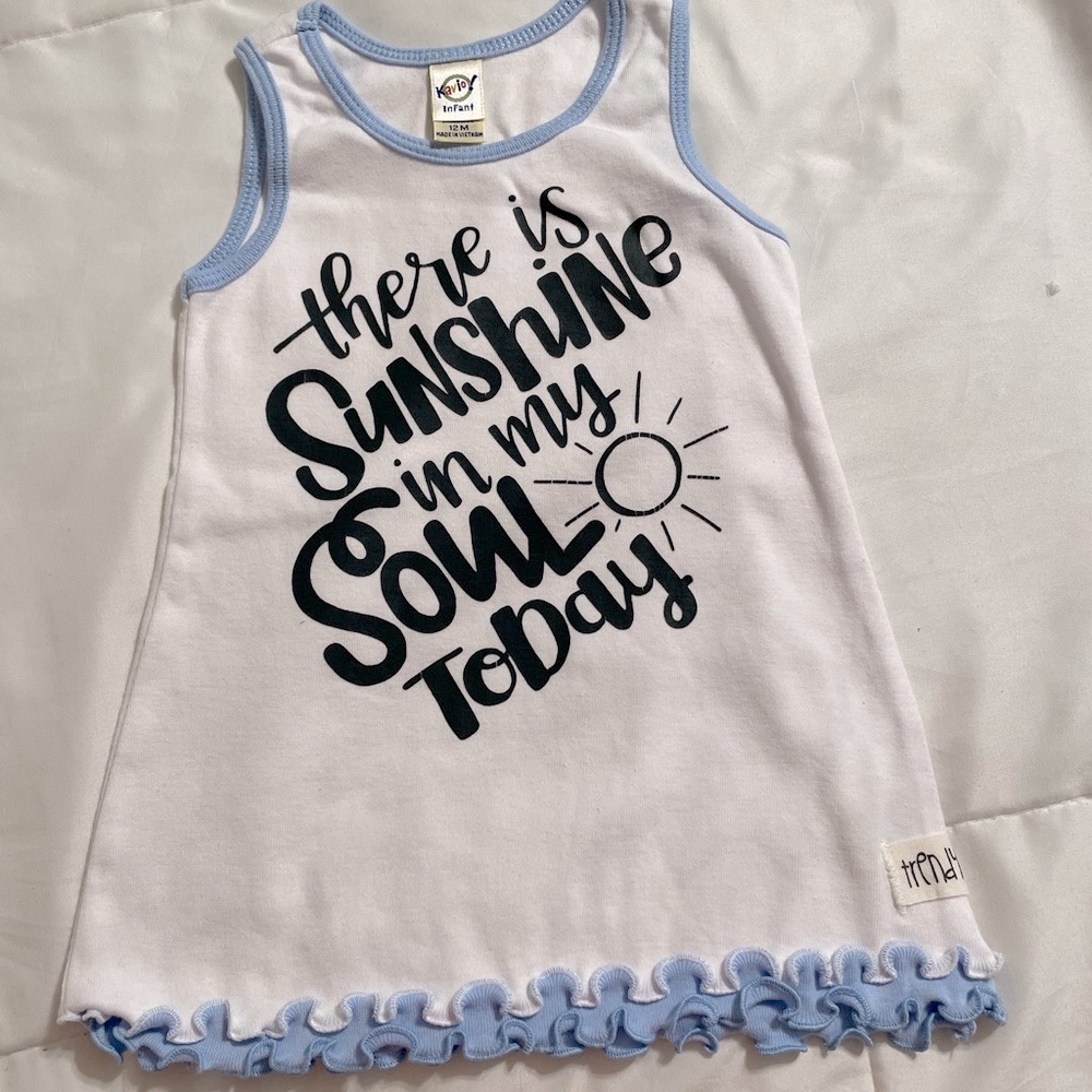 Kavio! Size 12 mos cotton stretch tank dress